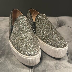Glitter Platform Slip-on